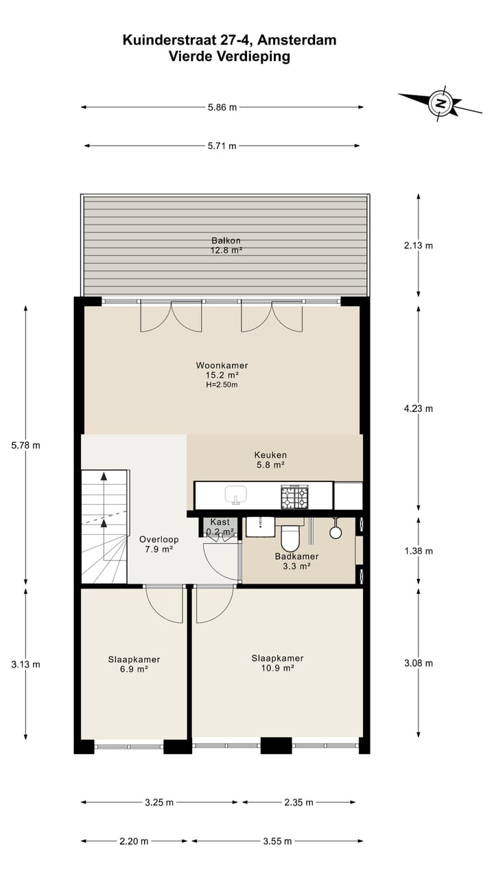 Foto 26 van Kuinderstraat 27-4