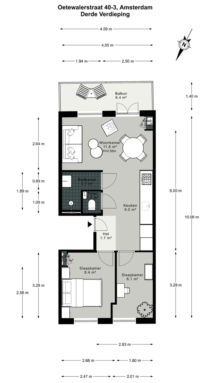 Foto 20 van Oetewalerstraat 40-3
