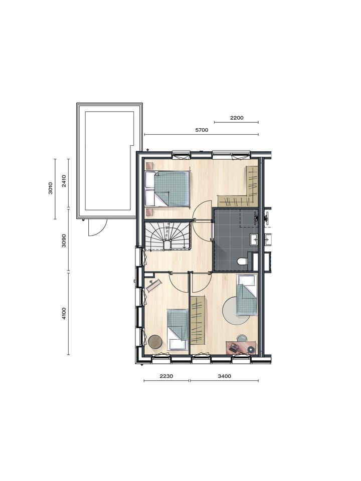 Foto 5 van Twee-onder-een-kapwoningen (Bouwnr. 6)