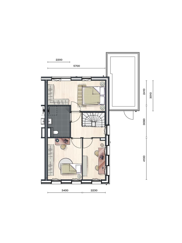 Foto 5 van Twee-onder-een-kapwoningen (Bouwnr. 5)