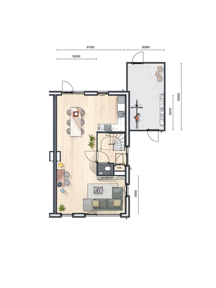 Foto 4 van Twee-onder-een-kapwoningen (Bouwnr. 5)