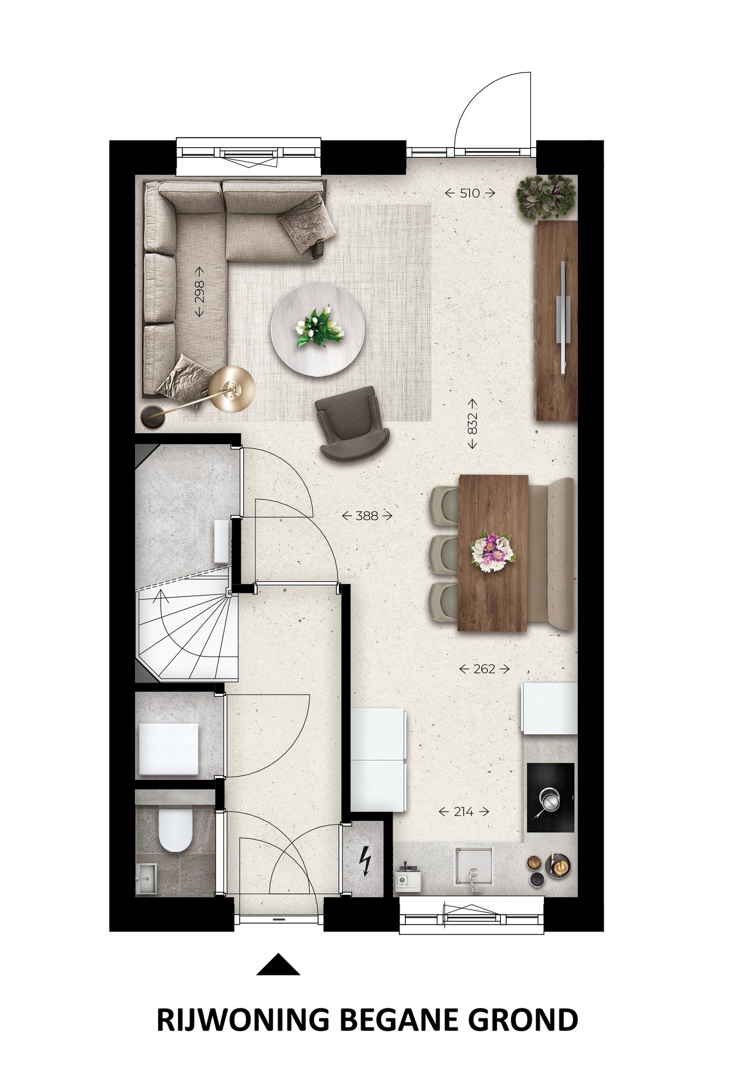 Foto 5 van Rijwoningen hoek (Bouwnr. R1)