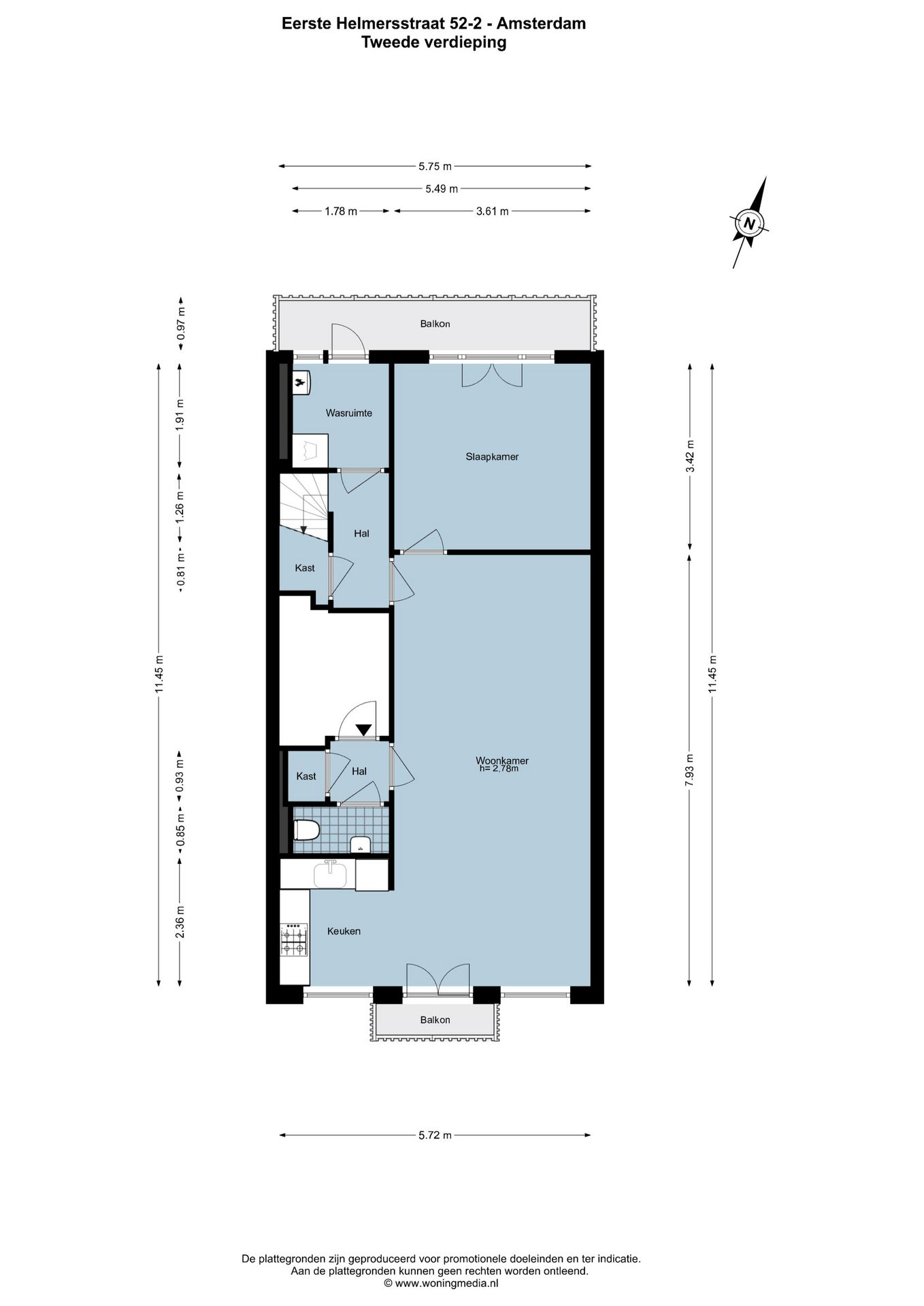Foto 24 van Eerste Helmersstraat 52-2