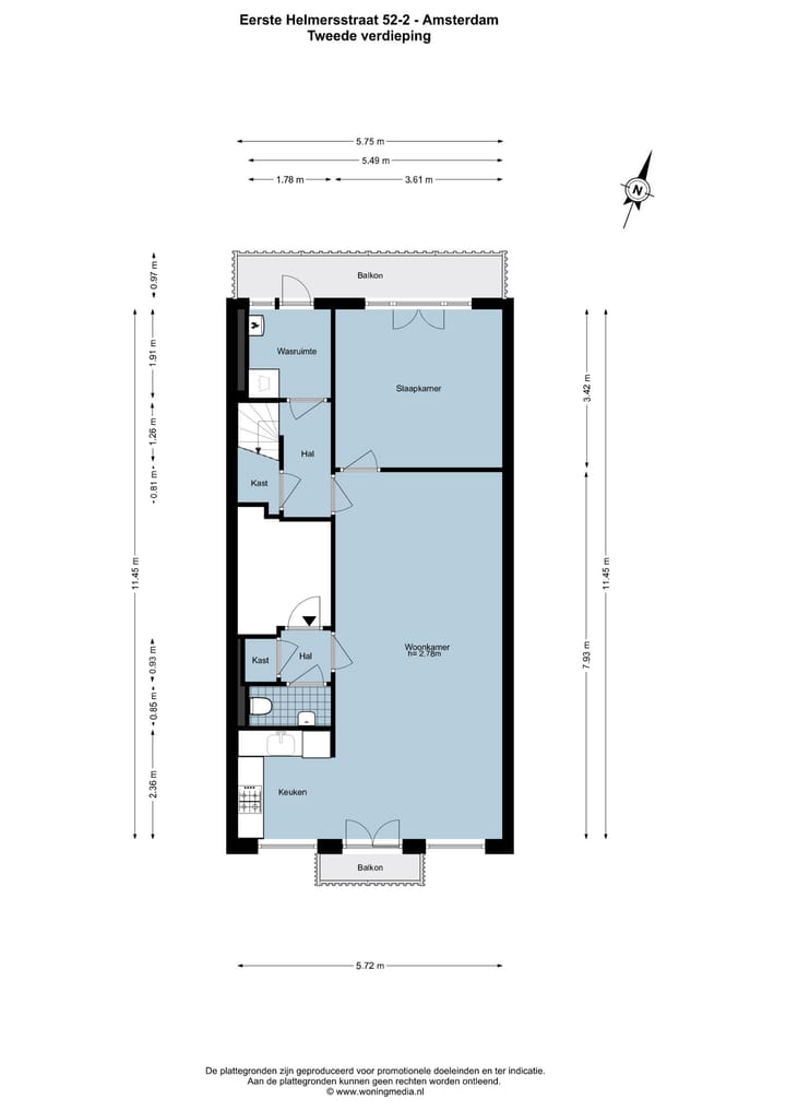 Foto 24 van Eerste Helmersstraat 52-2