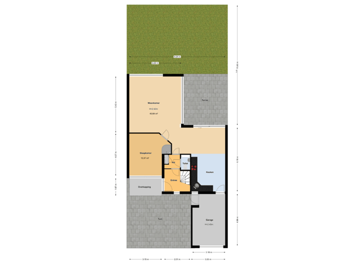 Begane grond perceel