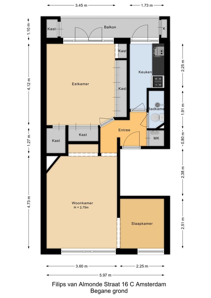 Foto 12 van Filips van Almondestraat 16-C