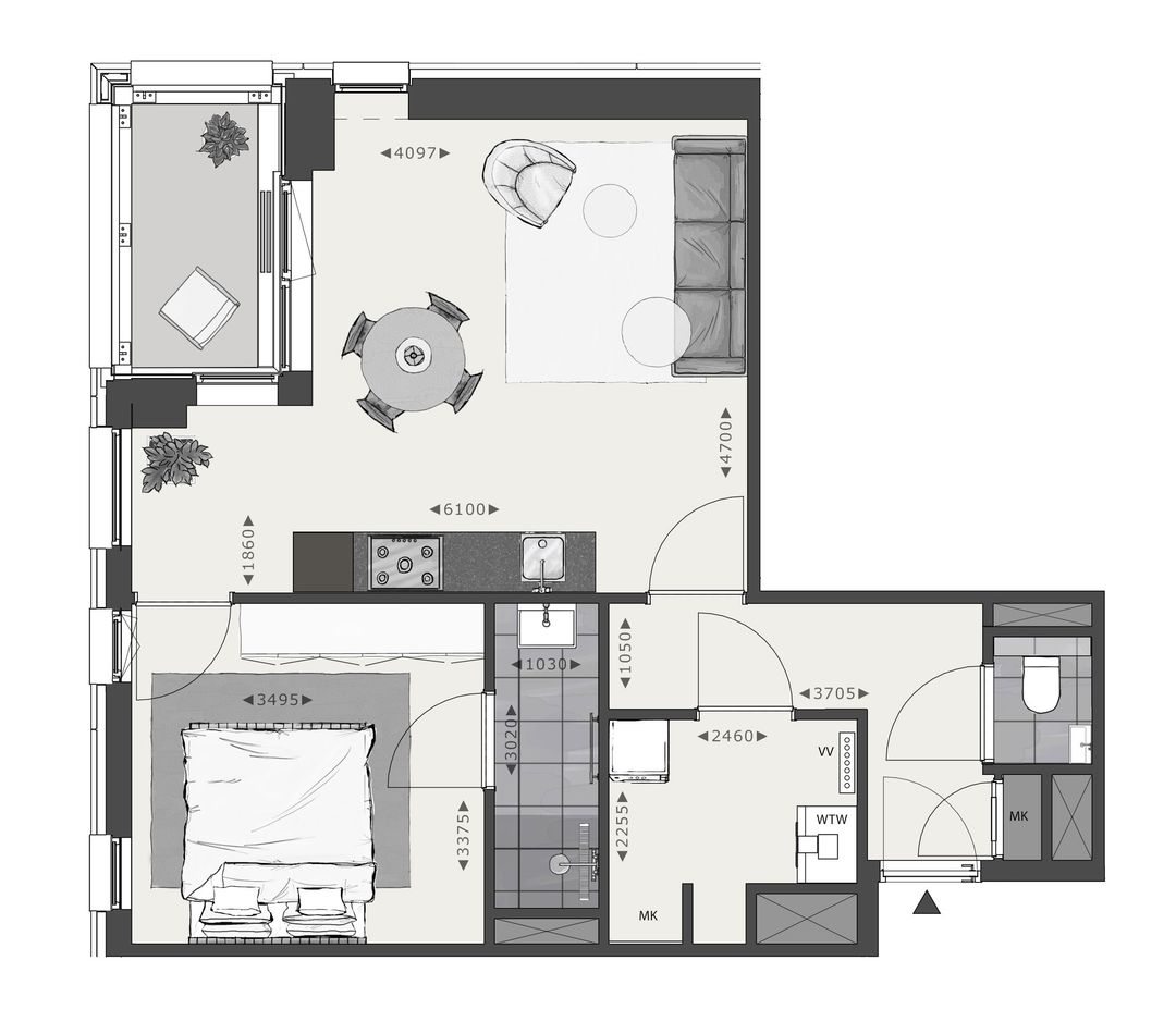 Foto 7 van Appartement (Bouwnr. 111)