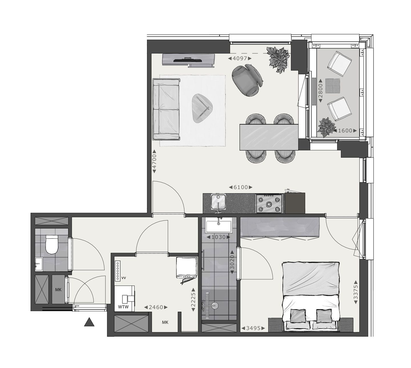 Foto 4 van Appartement met Parkeerplaats (Bouwnr. 138)