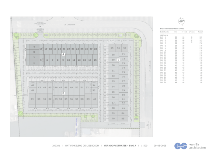 Situatietekening gebouw A