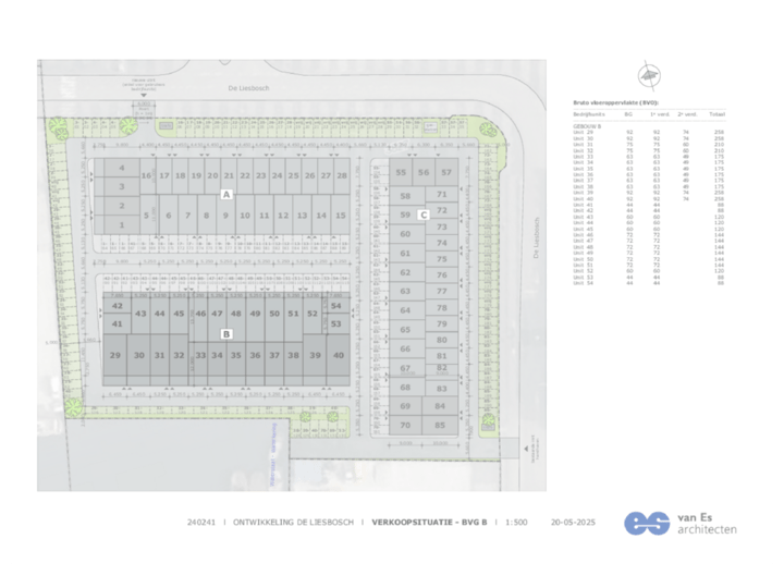 Situatietekening gebouw B