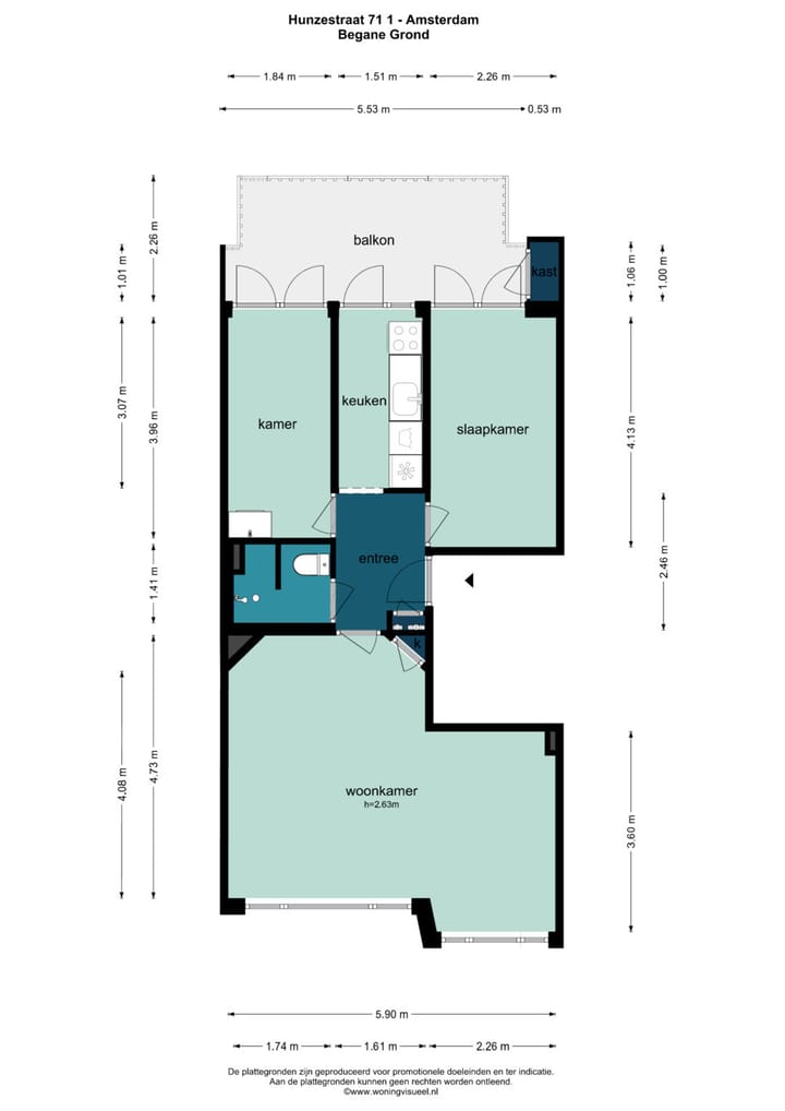 Foto 18 van Hunzestraat 71-1