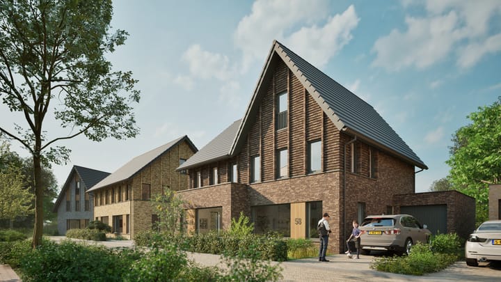 Foto van B (tweekapper dwarskap) 2-onder-1-kapwoning