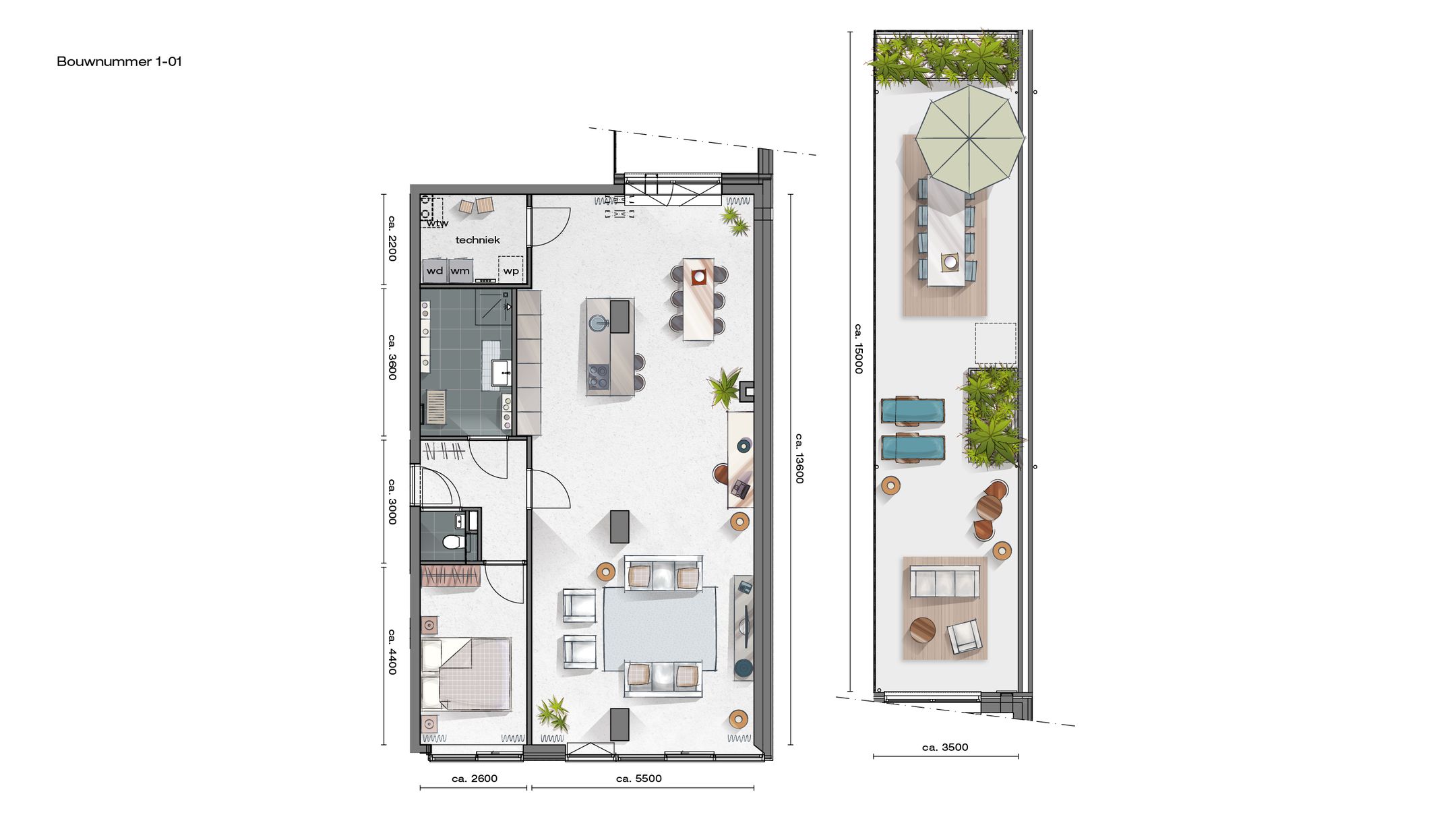 Foto 6 van 2-kamer Appartement (Bouwnr. 1.01)