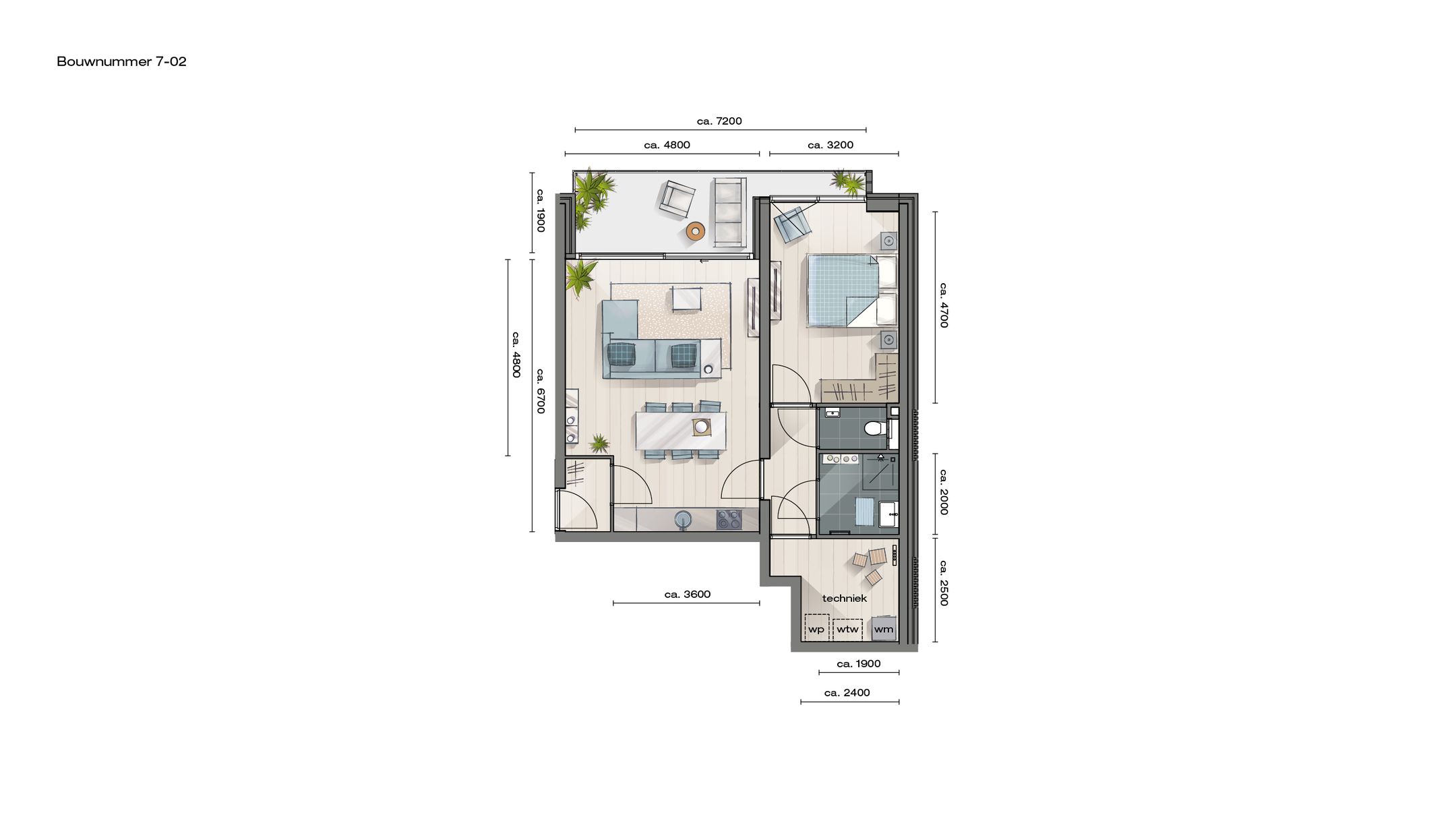 Photo 3 of 2-kamer Appartement (Bouwnr. 7.02)