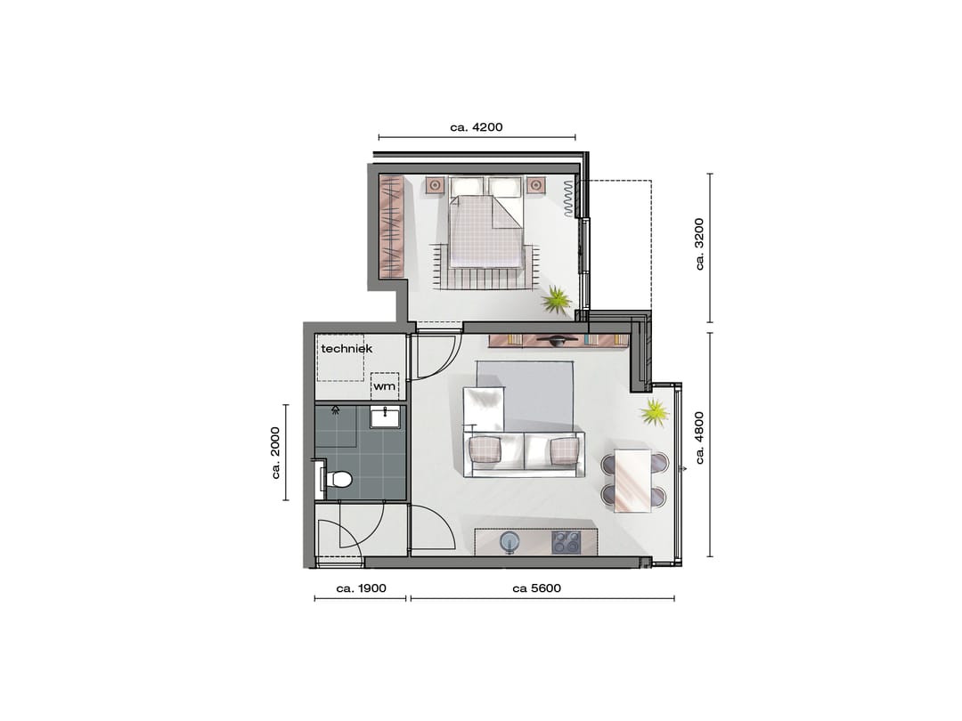 Foto 8 van 3-kamer Appartement (Bouwnr. 2.04)