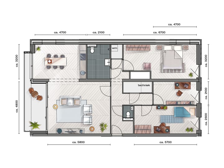 Photo 9 of 3-kamer Appartement (Bouwnr. 2.04)