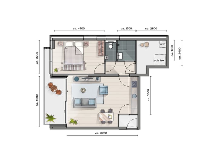 Photo 10 of 3-kamer Appartement (Bouwnr. 2.04)