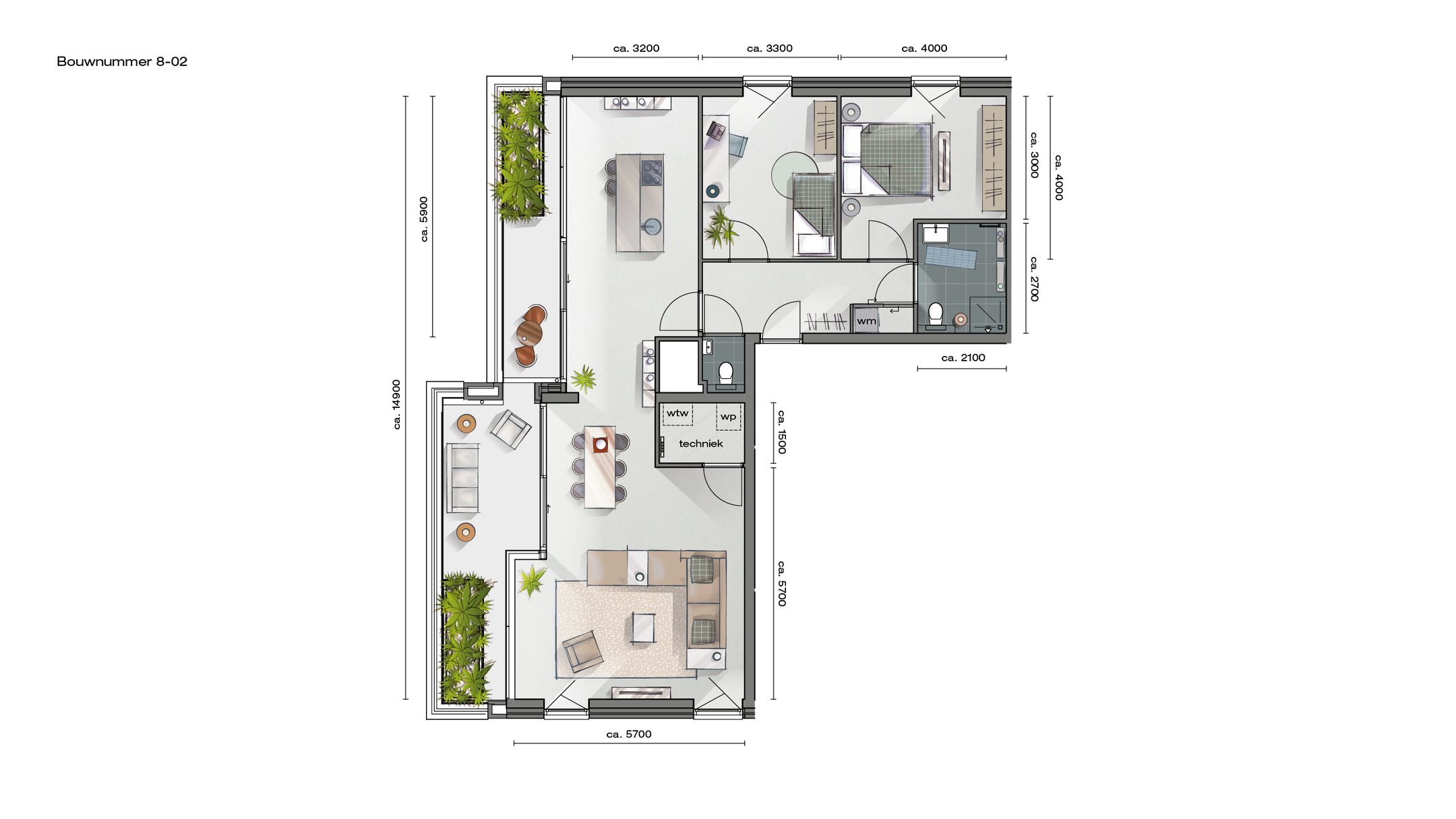 Foto 3 van 3-kamer Appartement (Bouwnr. 8.02)