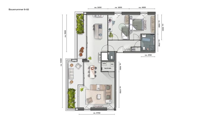 Photo 3 of 3-kamer Appartement (Bouwnr. 8.02)