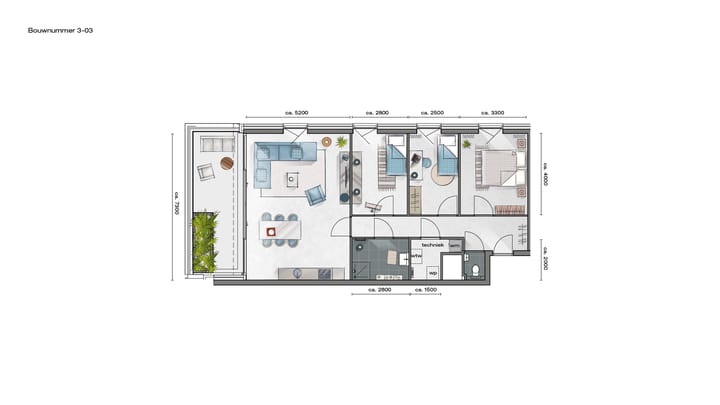 Foto 3 van 4-kamer Appartement (Bouwnr. 3.03)