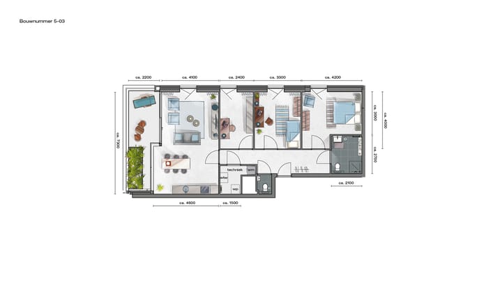 Foto 3 van 4-kamer Appartement (Bouwnr. 5.03)