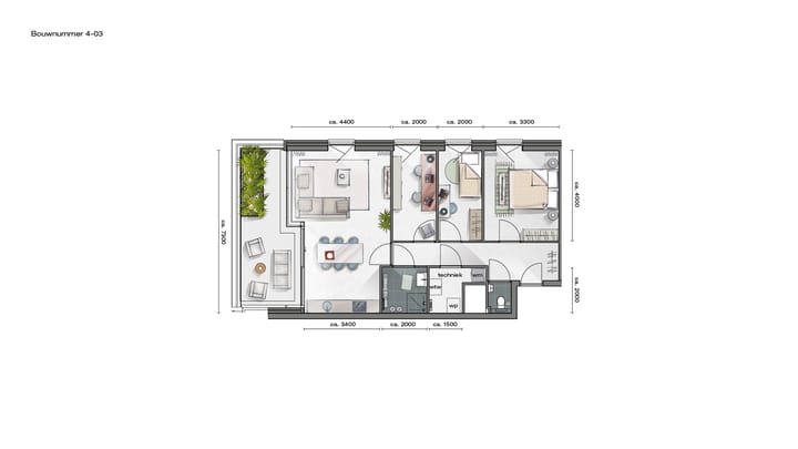 Photo 3 of 4-kamer Appartement (Bouwnr. 4.03)