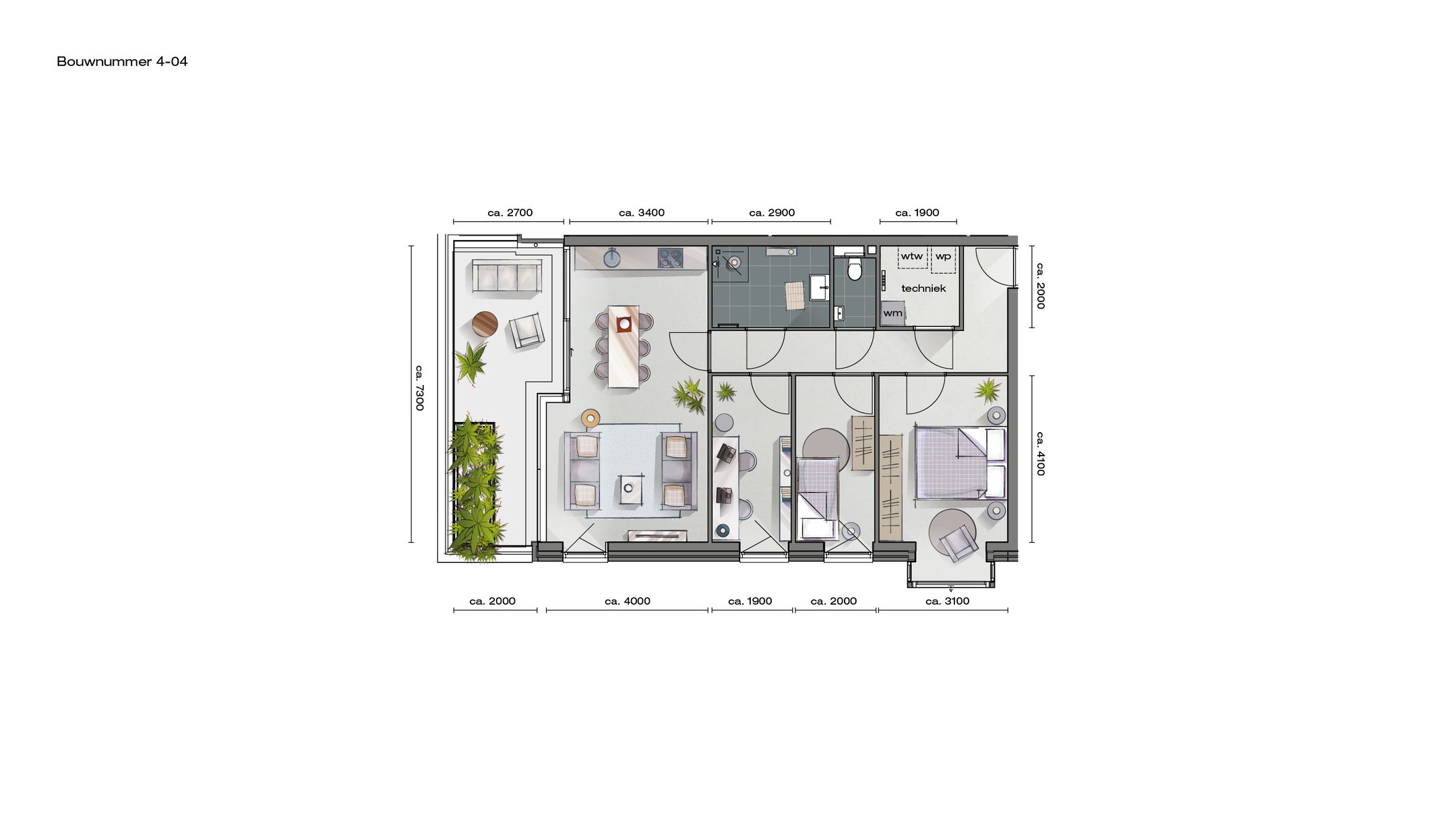 Foto 3 van 4-kamer Appartement (Bouwnr. 4.04)