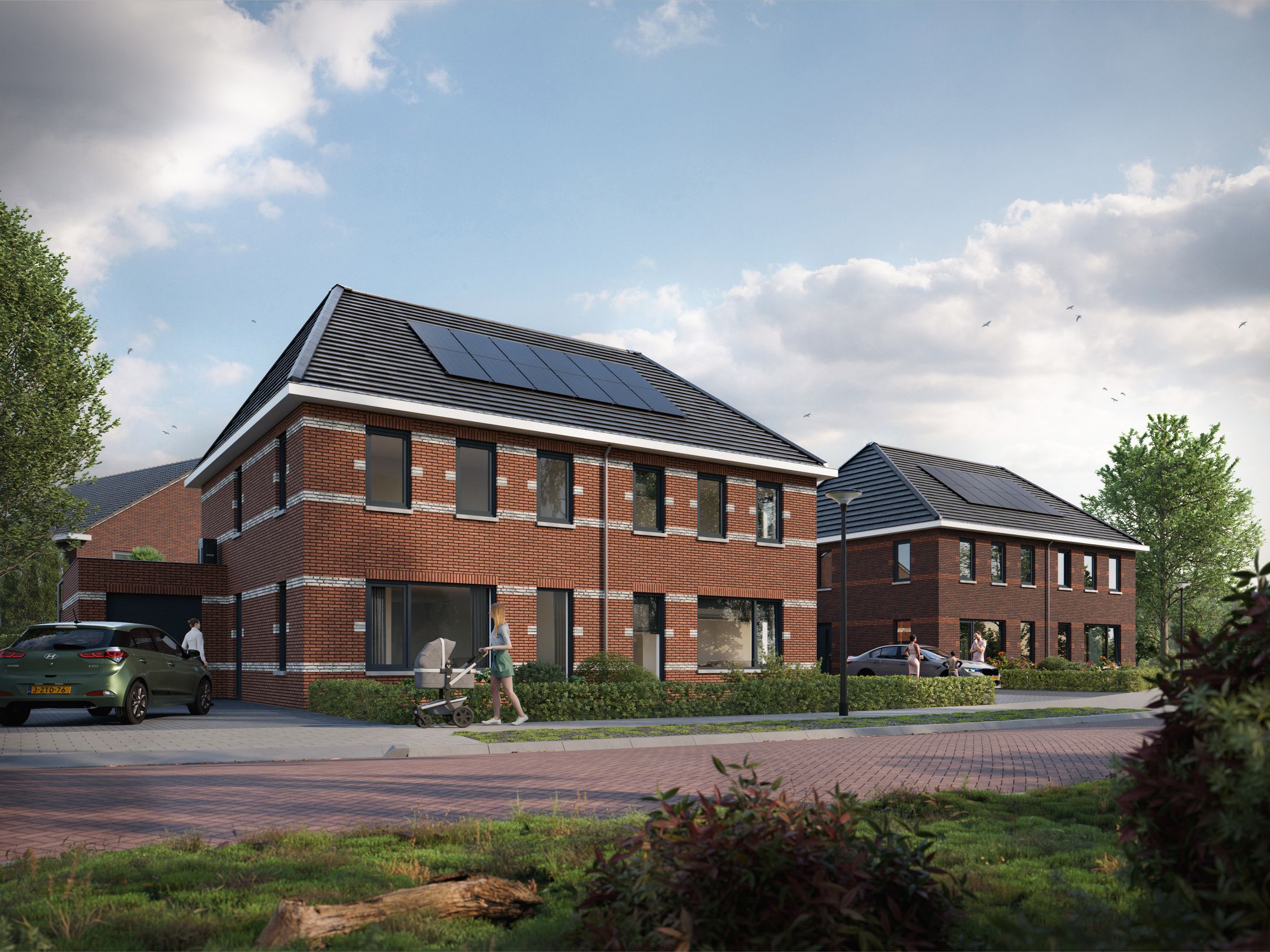 8 luxe twee onder een kap woningen ( XL en (Bouwnr. 16)  false