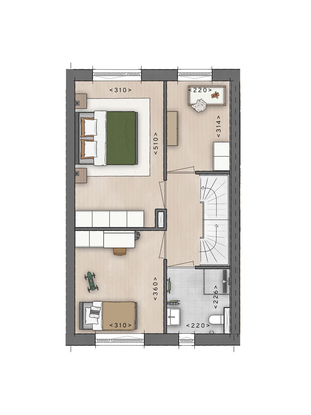 Foto 7 van 2 onder een kapwoning (Bouwnr. 007)