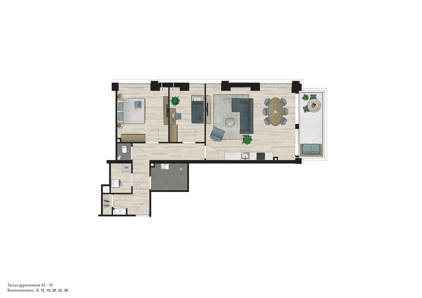 Foto 4 van Terrasappartement (Bouwnr. 5)