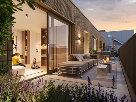 Foto van 3/4-kamerappartement met dakterras Bovenwoning