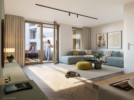 Foto van 3/4-kamerappartement met tuinzicht Bovenwoning