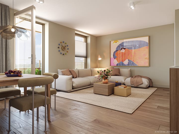 Foto van 2-kamerappartement met balkon Portiekflat