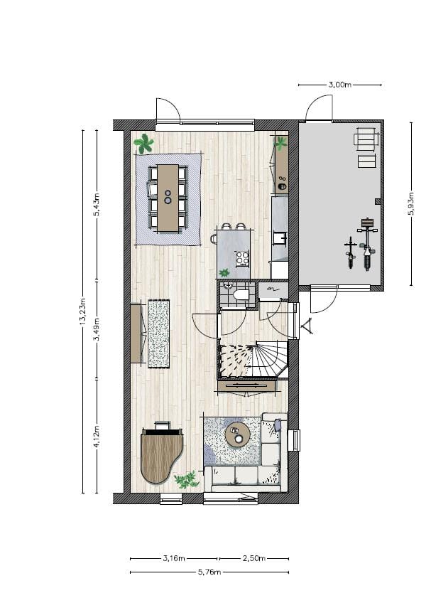 Foto 4 van Twee-onder één kapwoning (Bouwnr. 6)