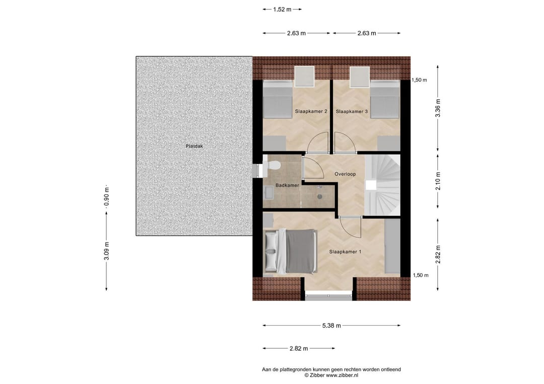 Foto 7 van 2^1 kap De Vlas (Bouwnr. C6)