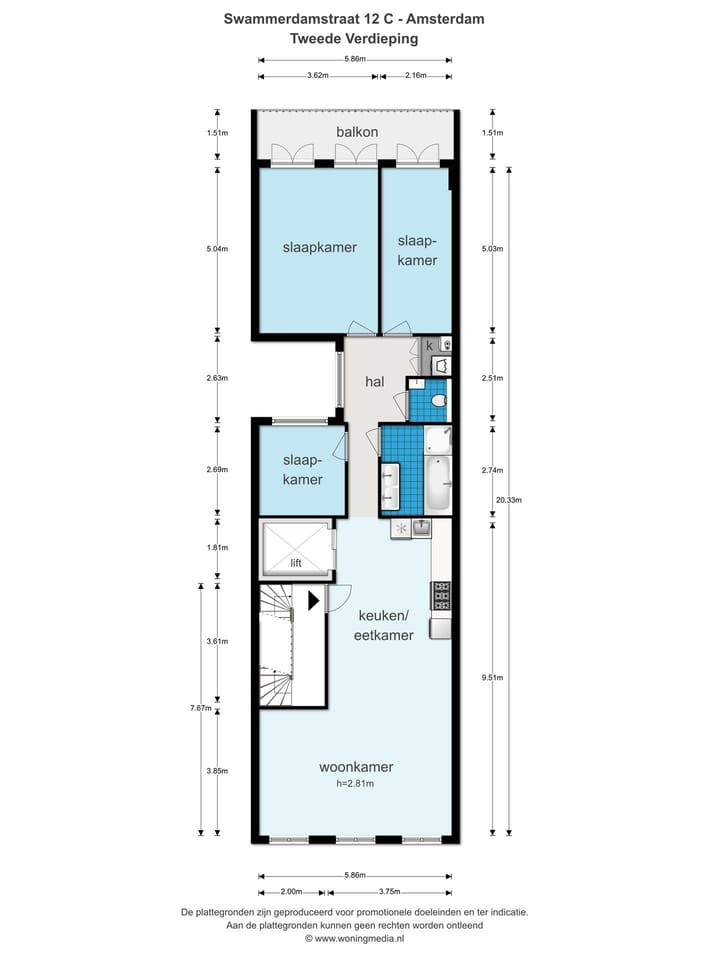 Foto 42 van Swammerdamstraat 12-C