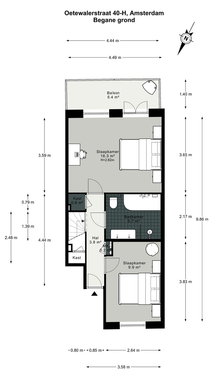 Foto 41 van Oetewalerstraat 40-H