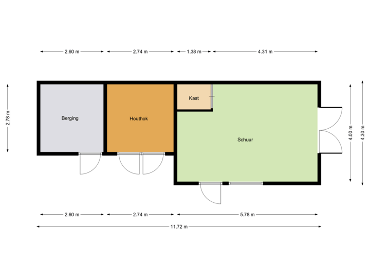 Schuren naast het huis