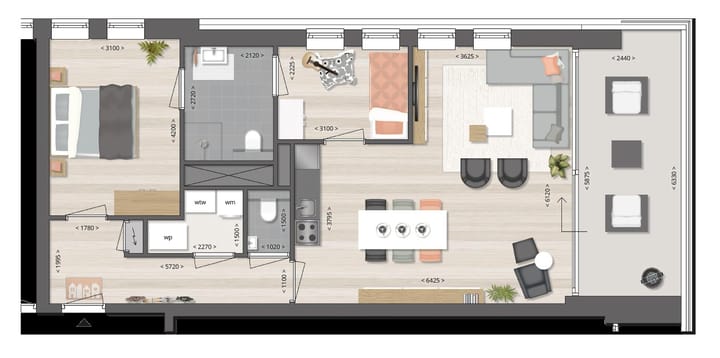 Foto 5 van Appartement Type B1 (Bouwnr. 1.1)