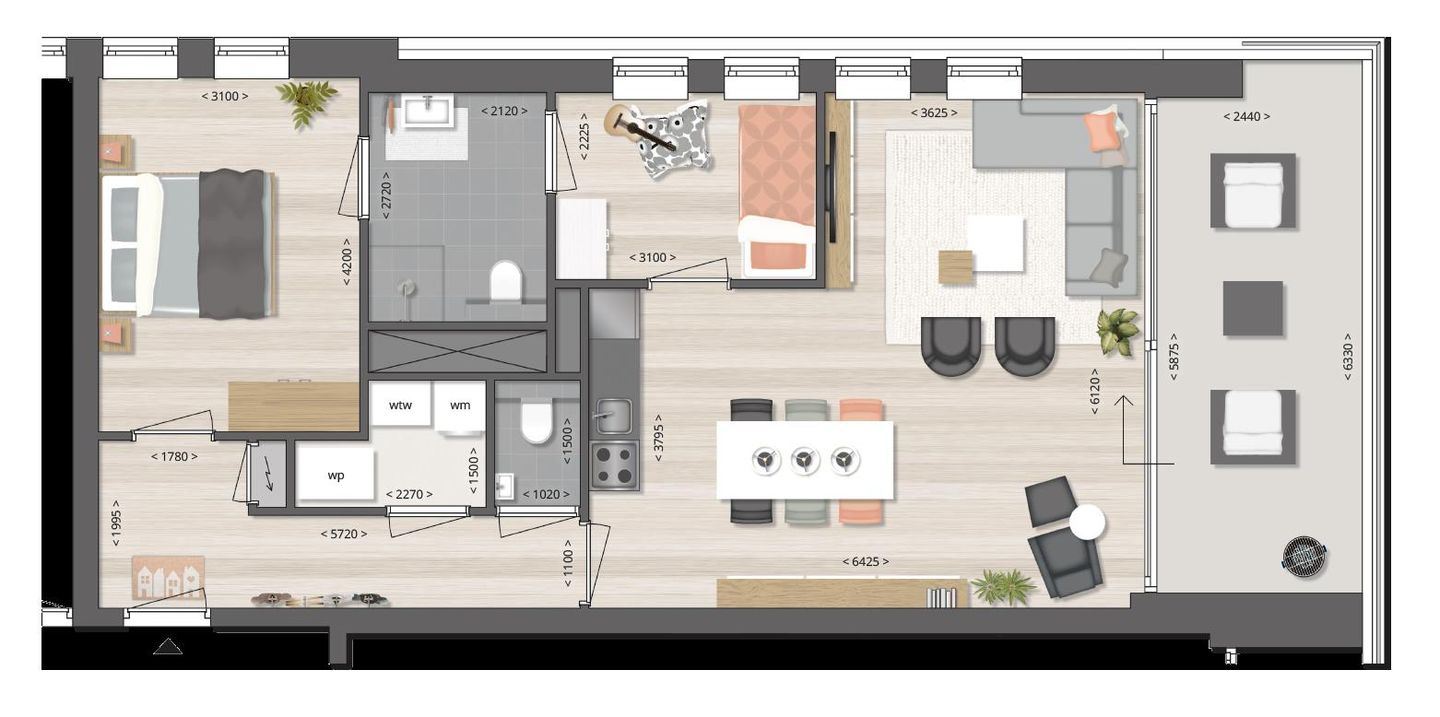 Foto 5 van Appartement Type B1 (Bouwnr. 2.3)