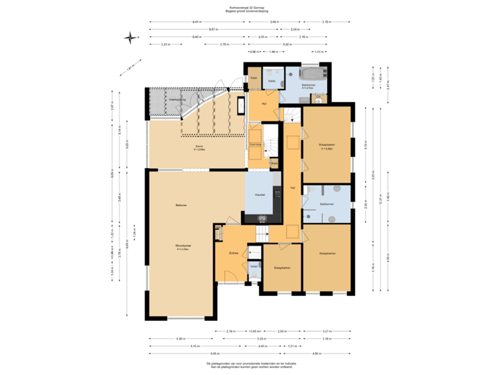 Begane grond/ bovenverdieping
