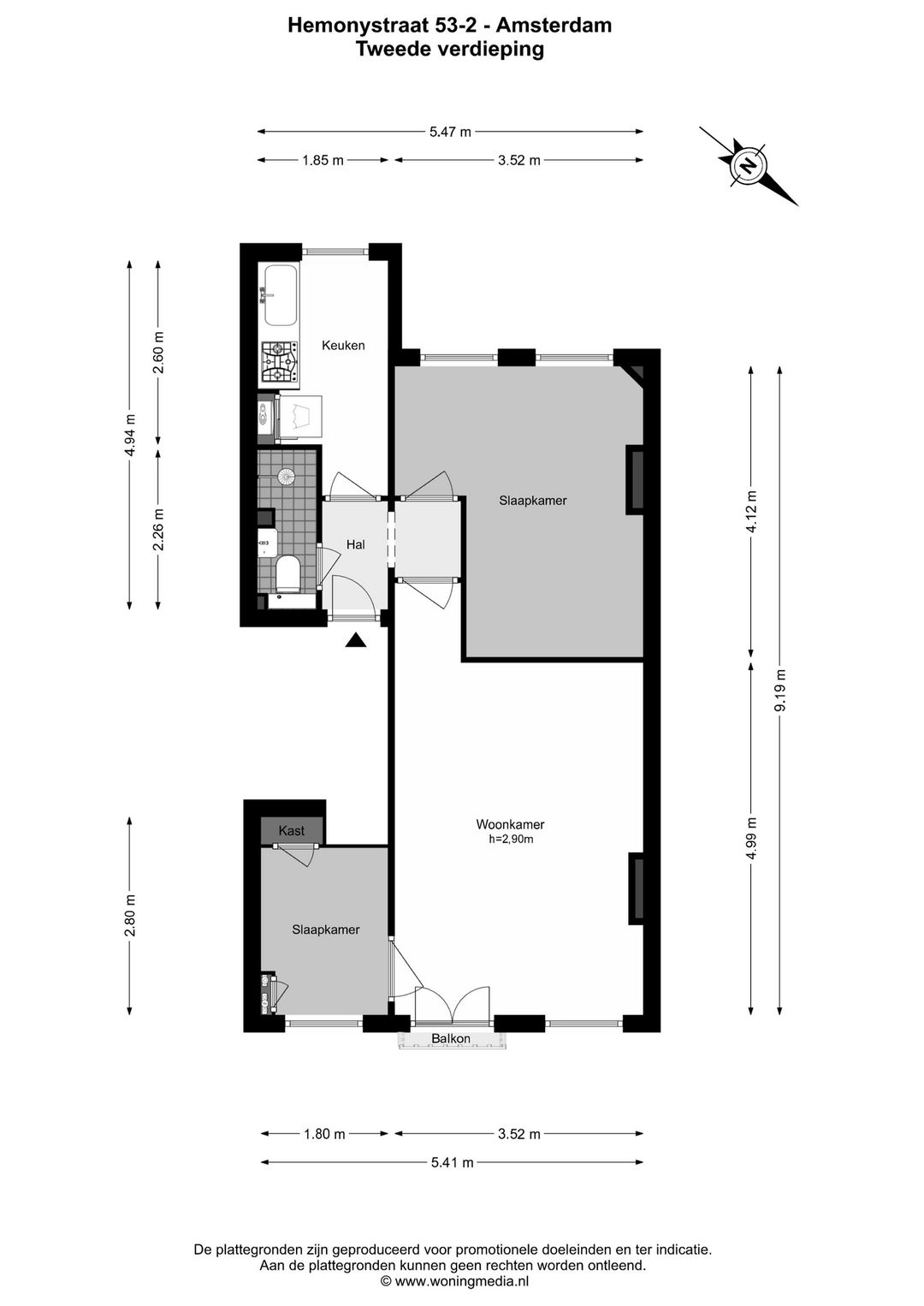 Foto 22 van Hemonystraat 53-2