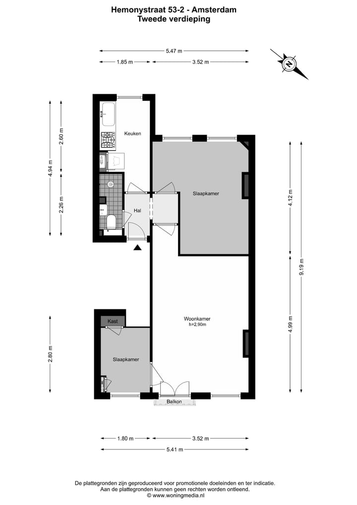 Foto 22 van Hemonystraat 53-2