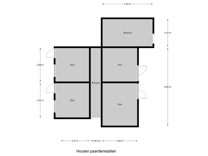 Houten paardenstallen