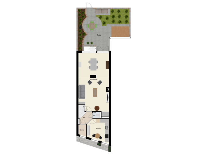 Gelijkvloers + Tuin