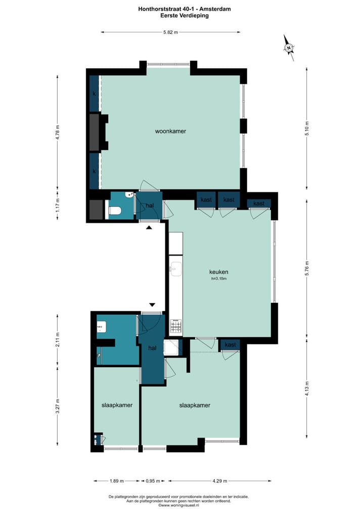 Foto 40 van Honthorststraat 40-1