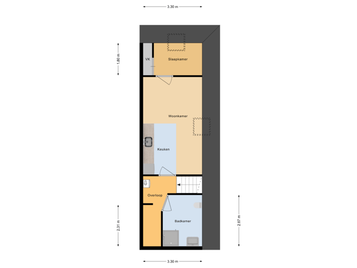 1 schuur (appartement)
