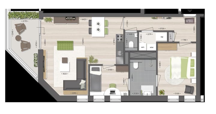 Foto 5 van Appartementen Type B2 (Bouwnr. 1.4)
