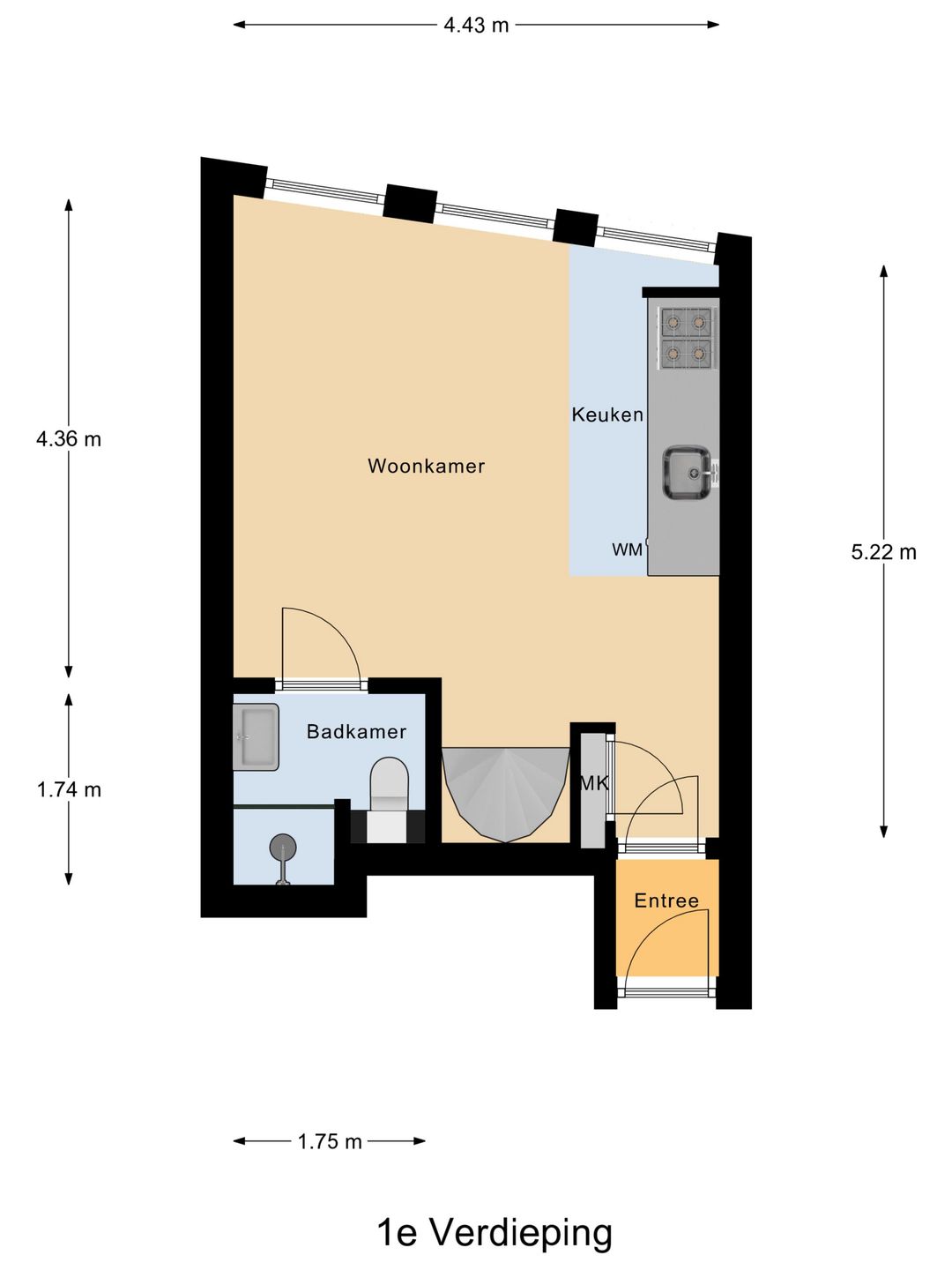 Foto 32 van Kortestraat 23-2