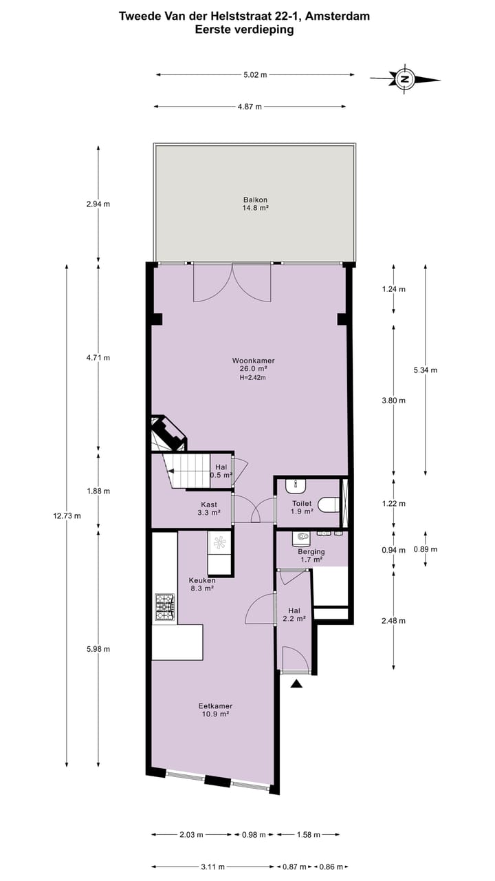 Foto 49 van Tweede Van der Helststraat 22-1